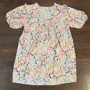 Floral Print Dress with Bow Detail Size XL